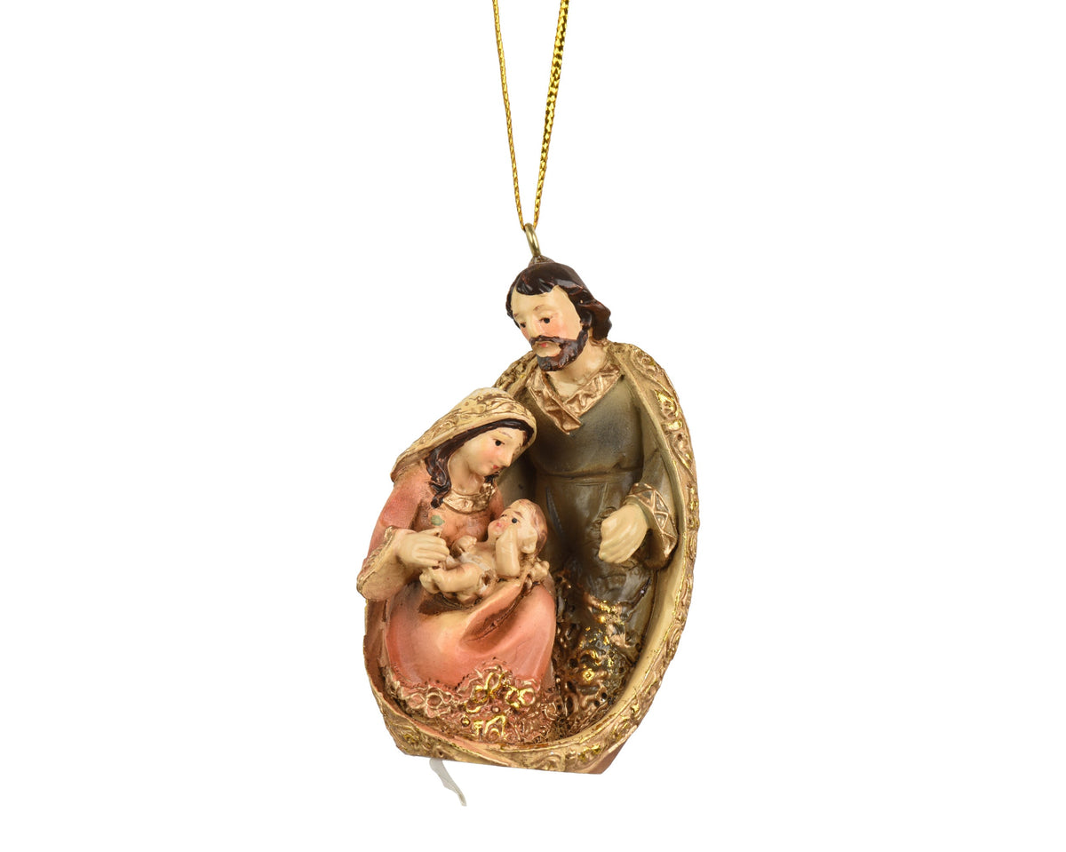 512786-Belén de poliresina multicolor Sagrada Familia 7 cm-navidad-envio-canarias