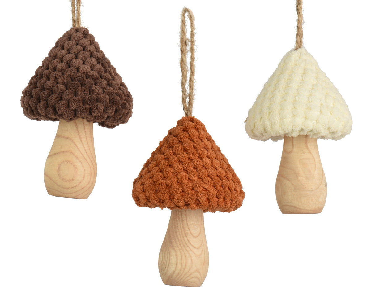 513088-Adorno de poliéster con forma de seta 10 cm-navidad-envio-canarias