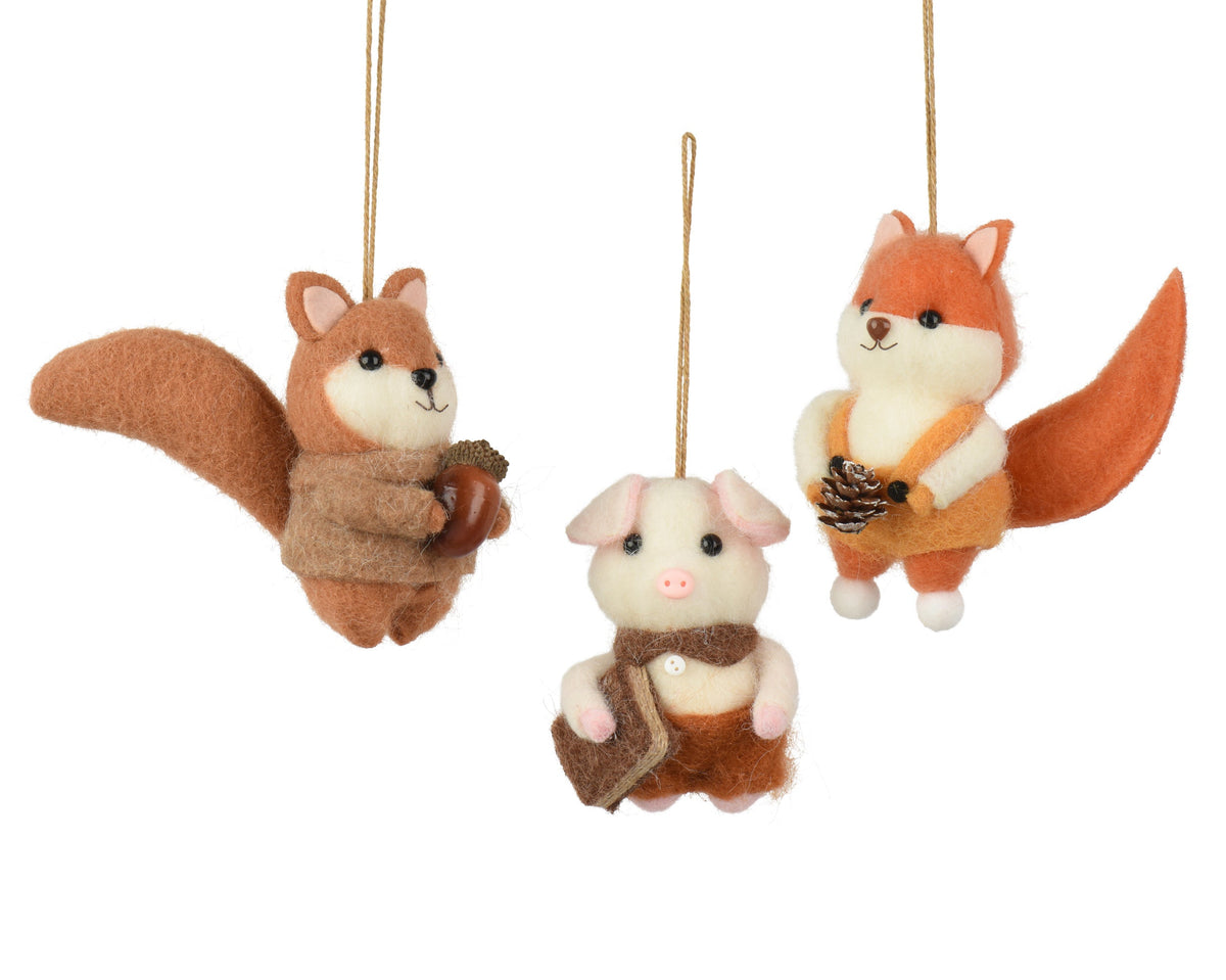 513128-Adorno de animales de lana de 11 cm-navidad-envio-canarias
