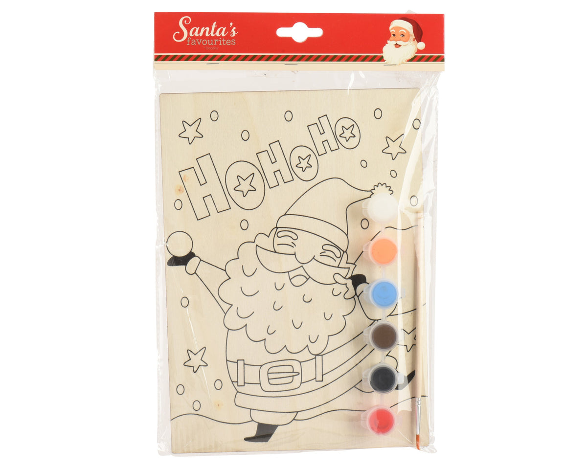 513970-Set de pintura navideña con tablero de MDF de Papá Noel-navidad-envio-canarias