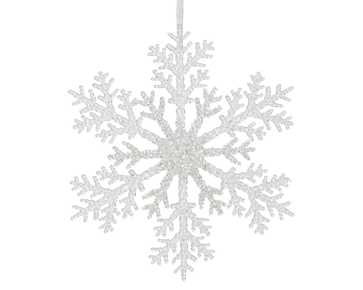 Copo de nieve de plástico transparente de 32cm