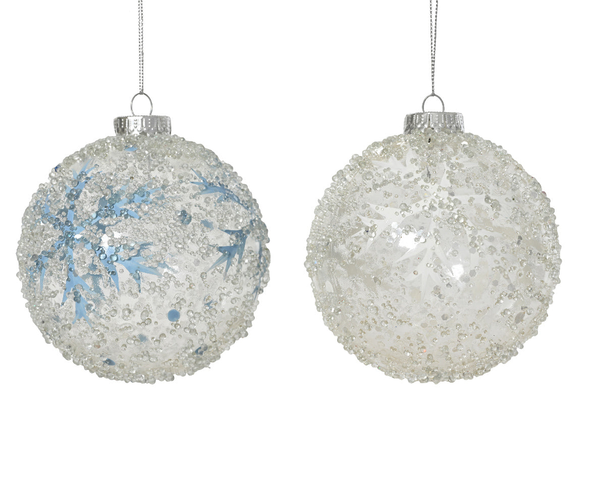 Bola de Navidad transparente poliesterina adornos navideños 10 cm