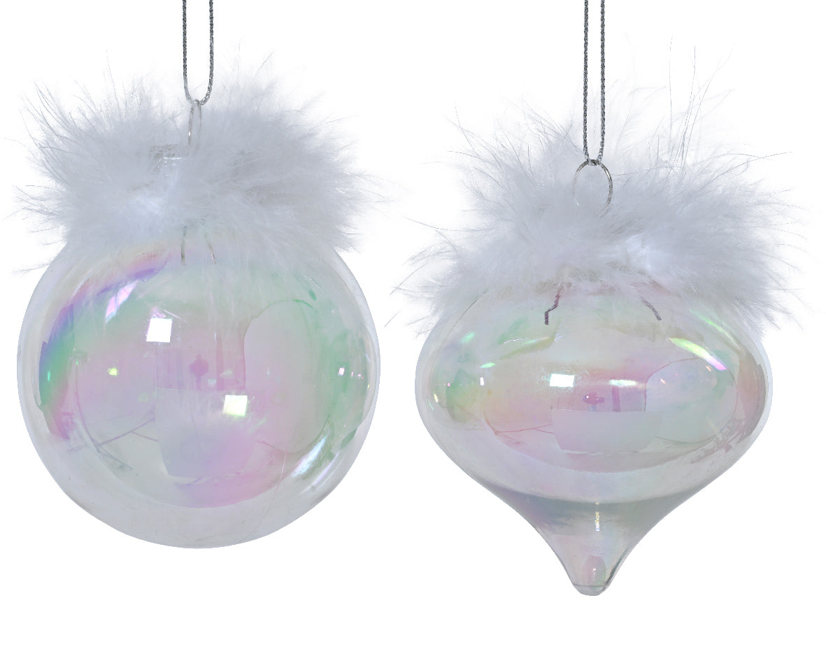 Bola de navidad transparente poliestireno adornos navideños 8 cm