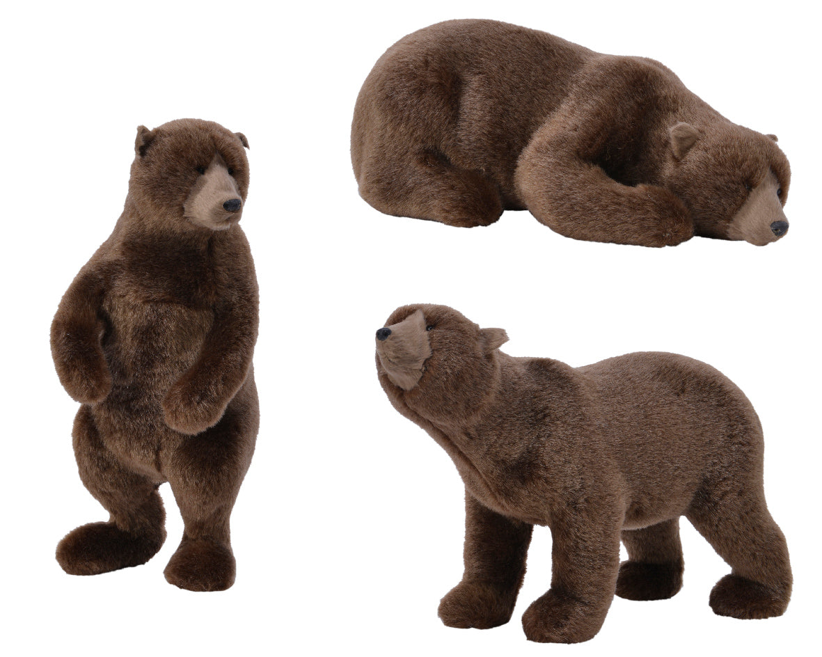 Figura de oso marrón plástico navidad  núm. 516190