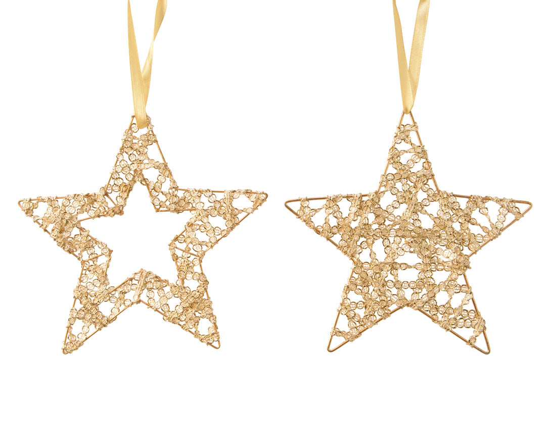 Estrellas doradas colgantes Nylon  para árbol de navidad núm. 516456