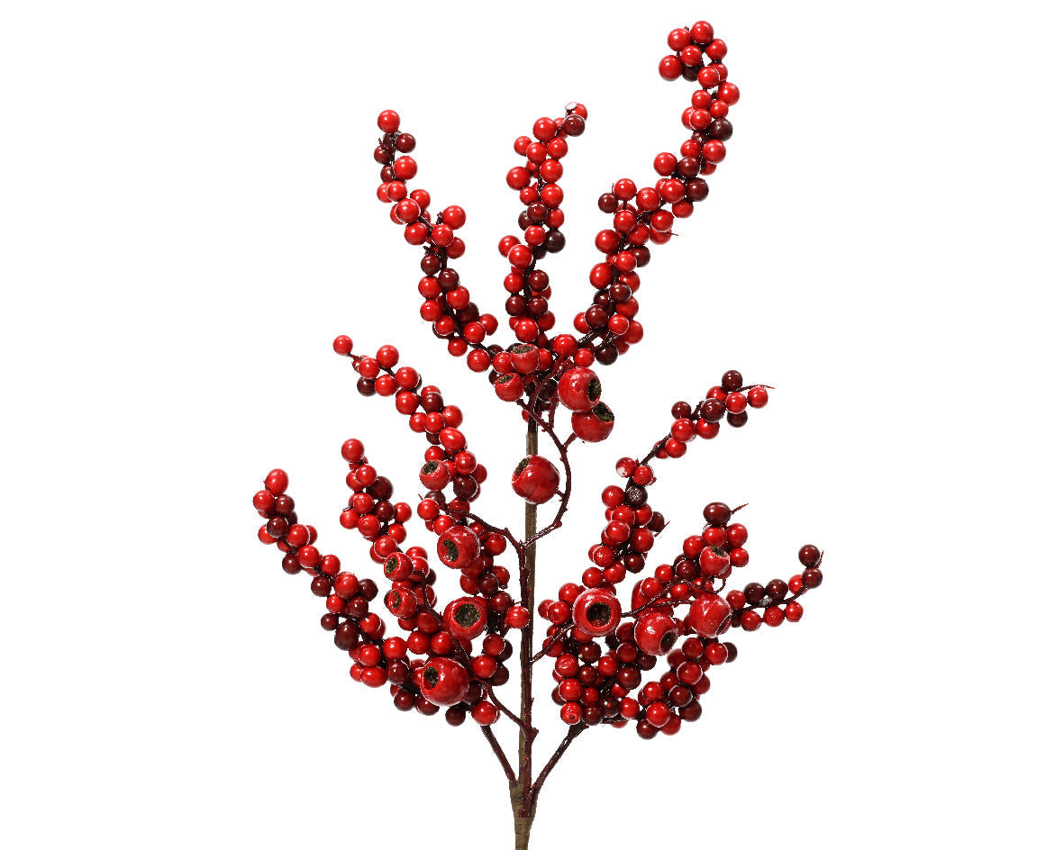 Adorno rojo de espuma coronas 60 cm