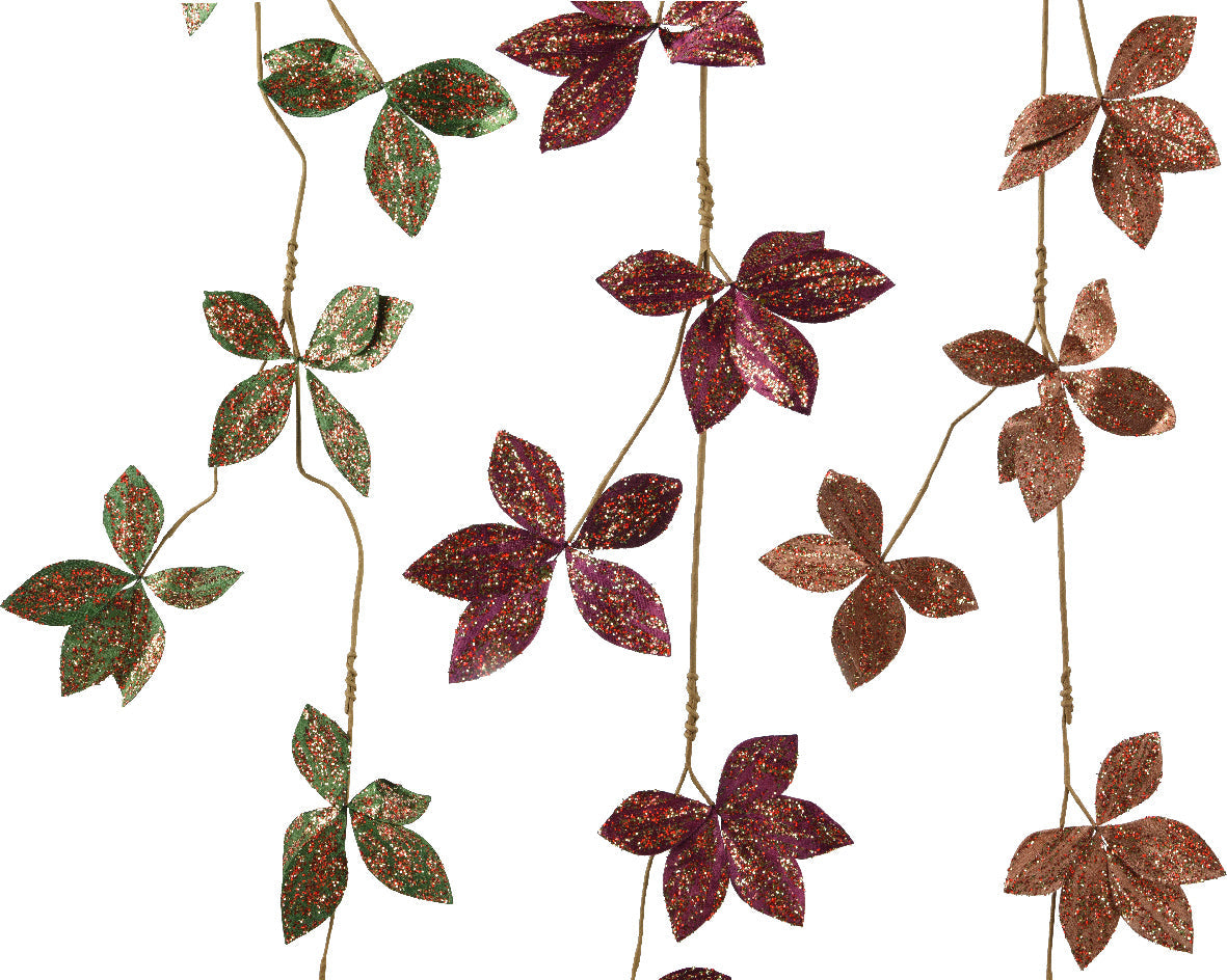 Guirnalda Floral de Navidad de hojas otoñales de 120cm
