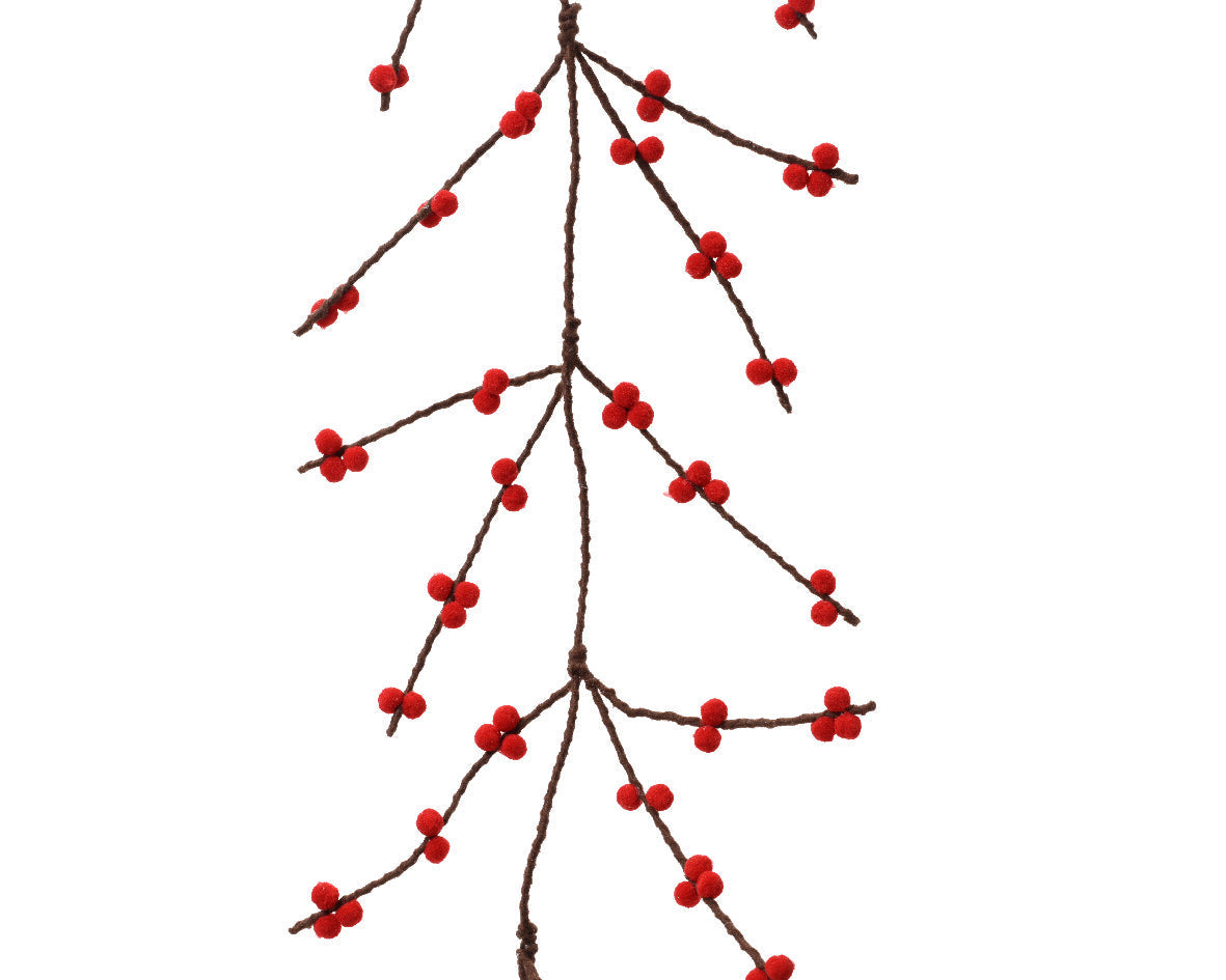 Guinarlda de fieltro rojo coronas 115 cm