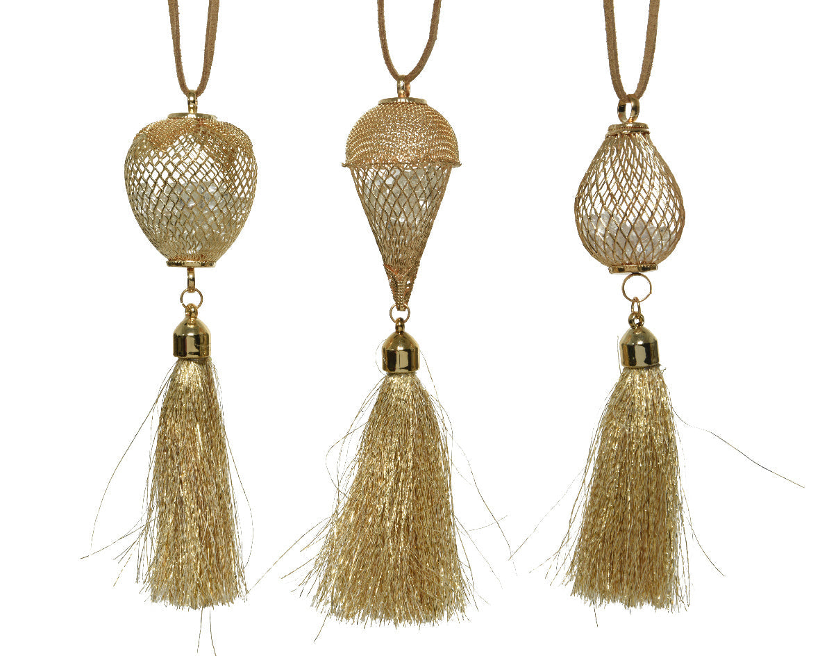 Decoración dorado  colgante  para árbol de navidad  23 cm hierro