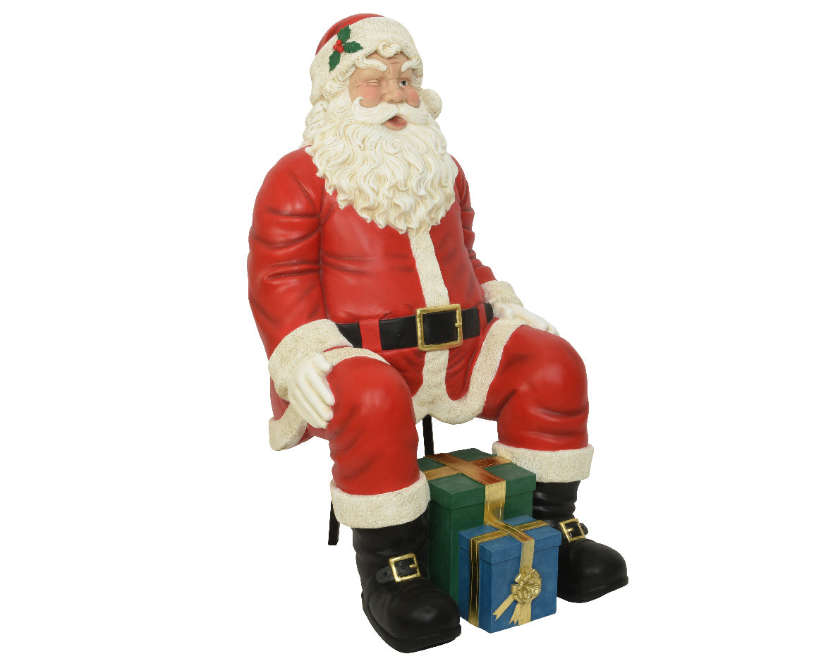 Santa Claus rojo polifibra de 89,2 cm