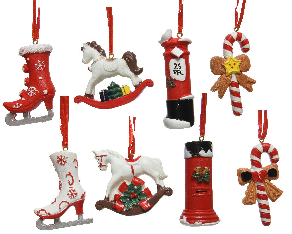 Adornos navideños de resina de 6cm