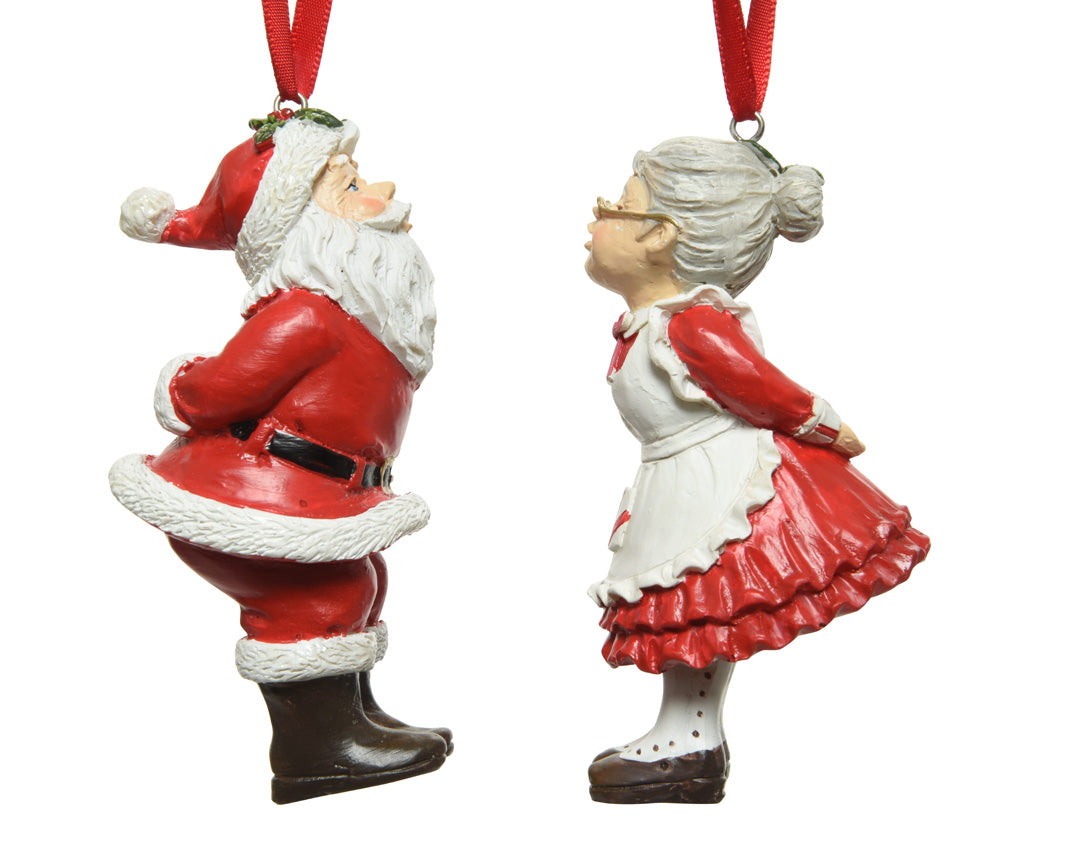 Parejas Santa Claus para árbol de navidad poliresina núm. 520505