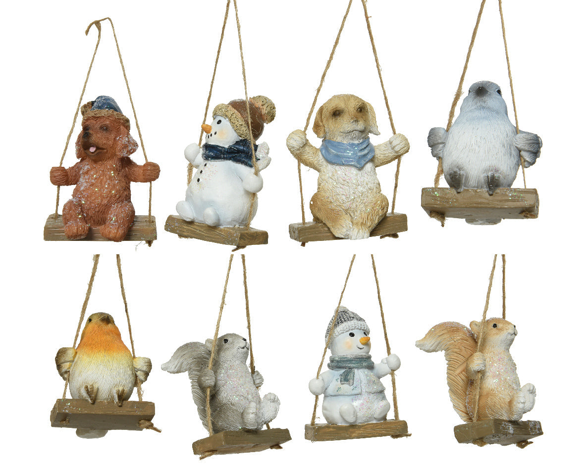 Animales para colgar en el árbol de navidad 6,5 cm