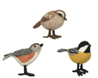 Pájaros  de lana adornos navideños 8cm