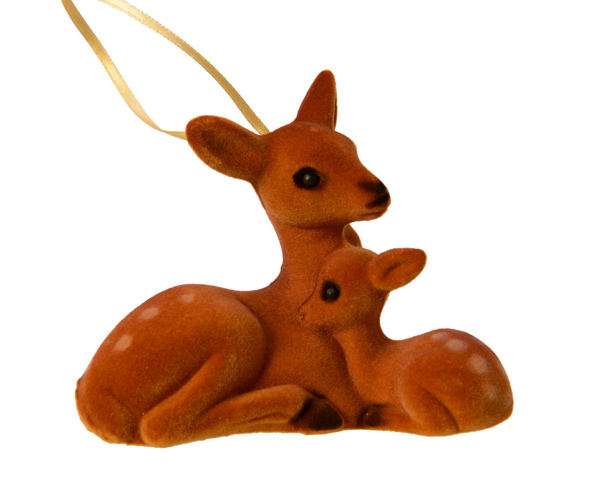 Cervatillo color marrón colgante para decoraciòn navideña 10 cm plástico
