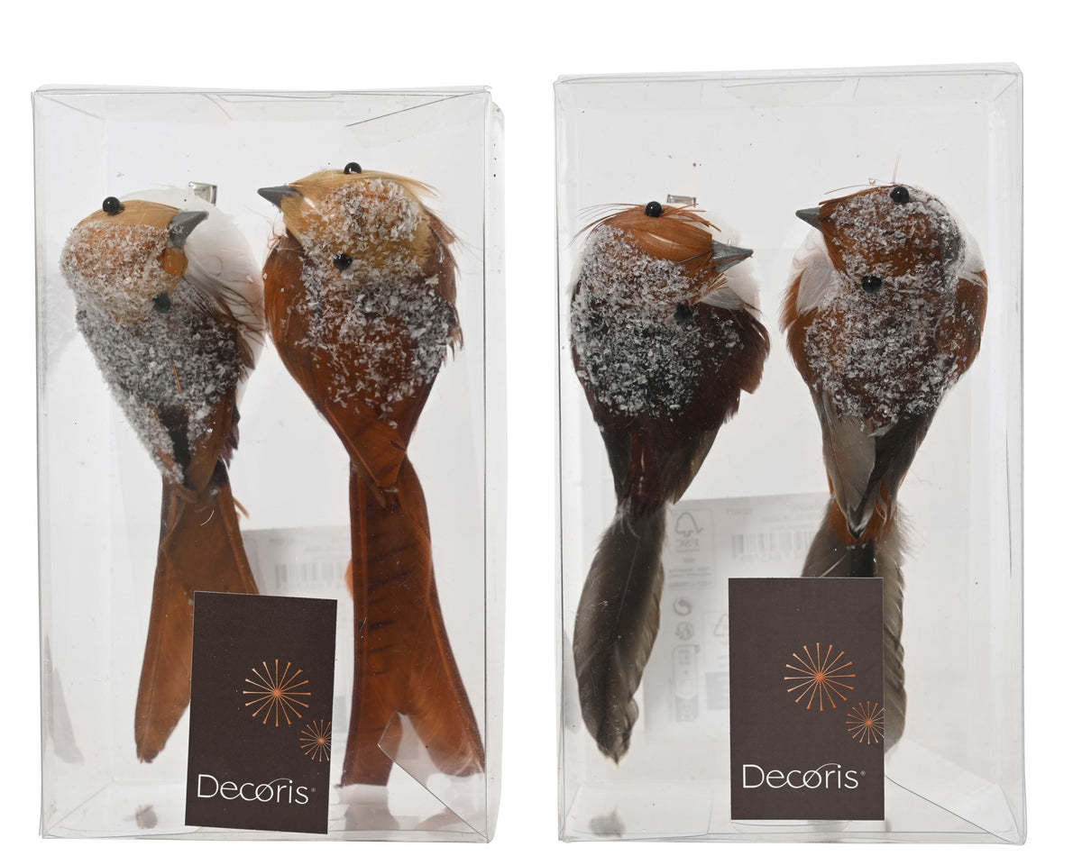 521077-Figura decorativa de pájaro con pinza  16 cm-navidad-envio-canarias