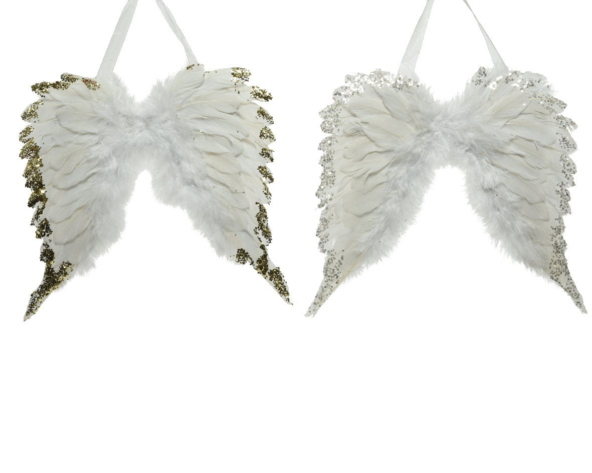 Ornamento Navideño de resina blanco angeles L1.00-W32.00-A35.00cm