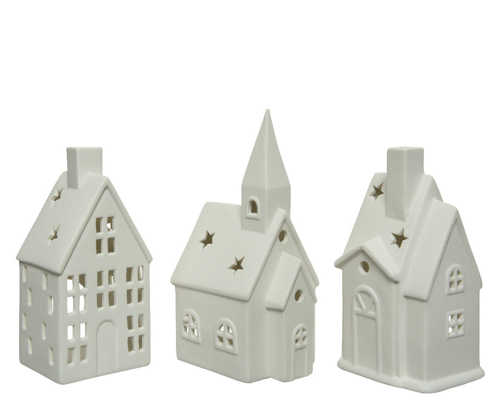 Casa de porcelana color blanco