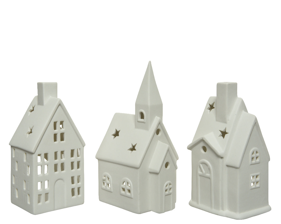 Casa de porcelana color blanco