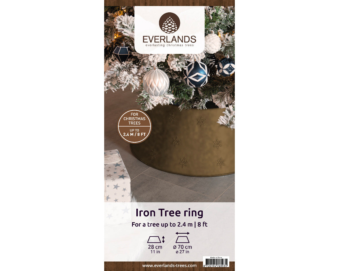 Cubrepie para árbol de navidad dorado 70cm