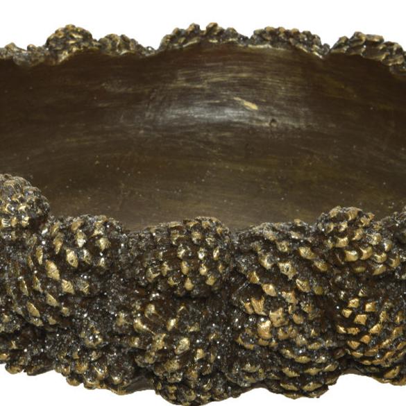 Bowl de Resina Decorativa en Color dorado vintage
