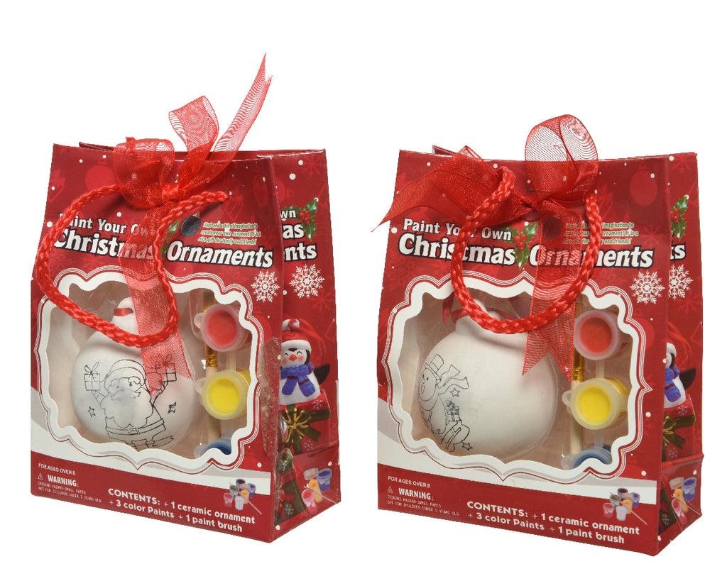 Kit DIY pinta y colorea para niños de ornamento de navidad 8cm