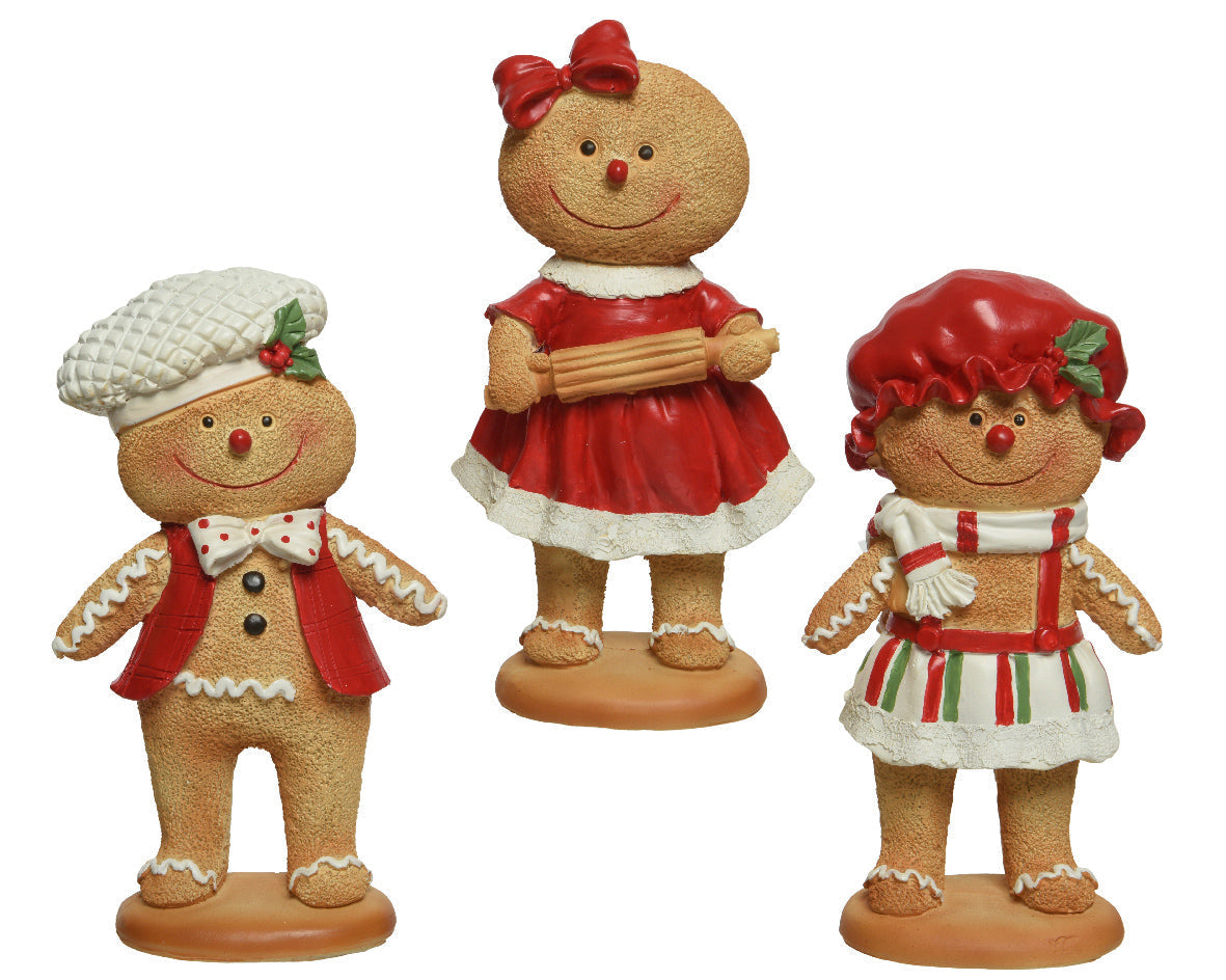Adornos navideños Candy de polieserina de jenjibre 16 cm