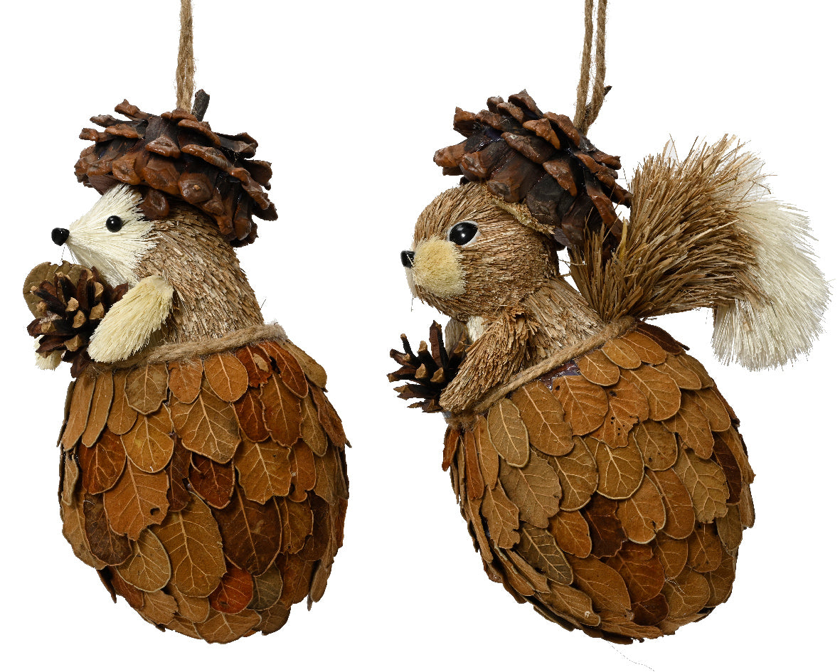 Animal en forma de Bellota para adorno navideño 21,5 cm