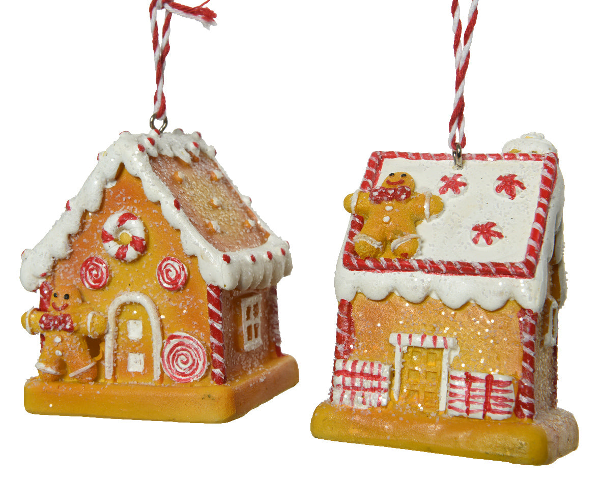 Casas dulces poliresina adornos navideños 7cm