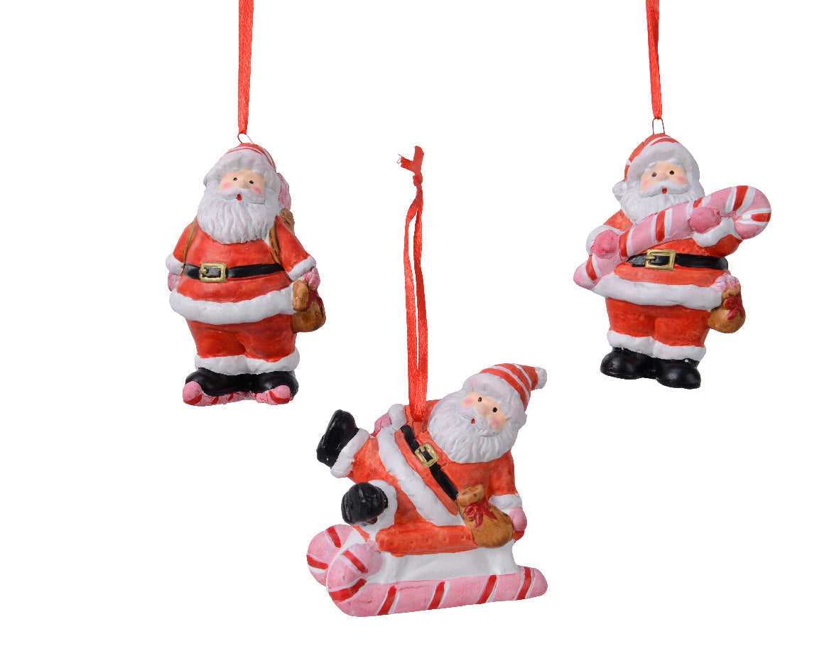 Figuras de Santa Claus terracota  para árbol de navidad