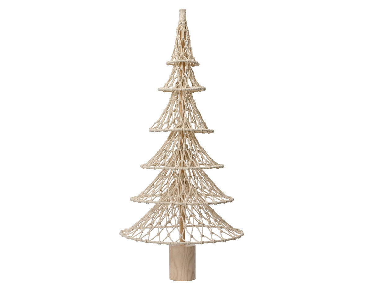 Árbol beige de poliéster y algodón de 110cm