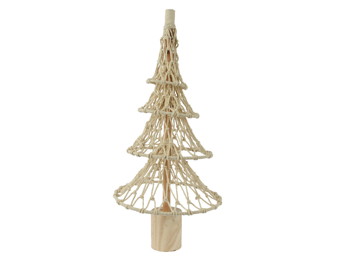 Árbol beige de poliéster y algodón de 73cm
