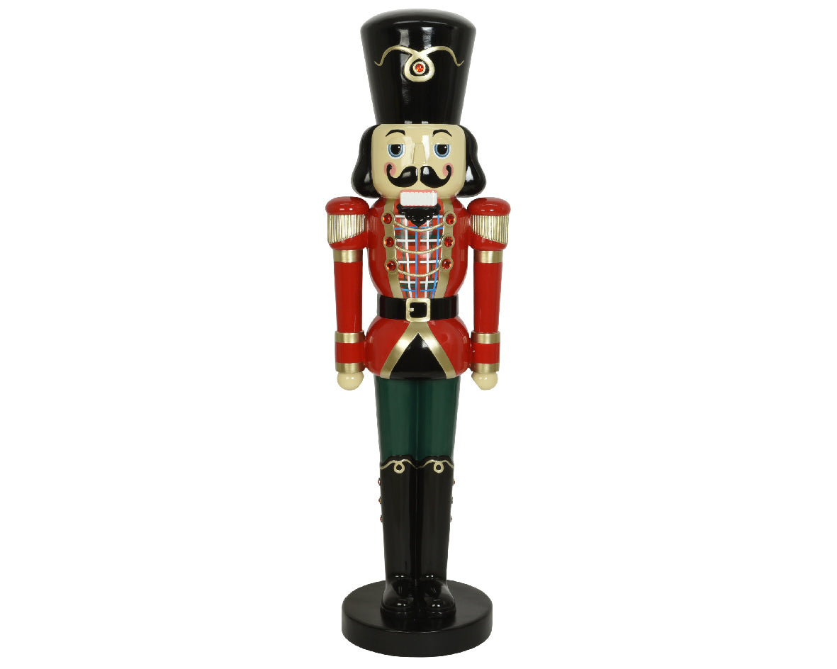 Cascanueces rojo polifibra elementos esenciales para navidad 183,2 cm