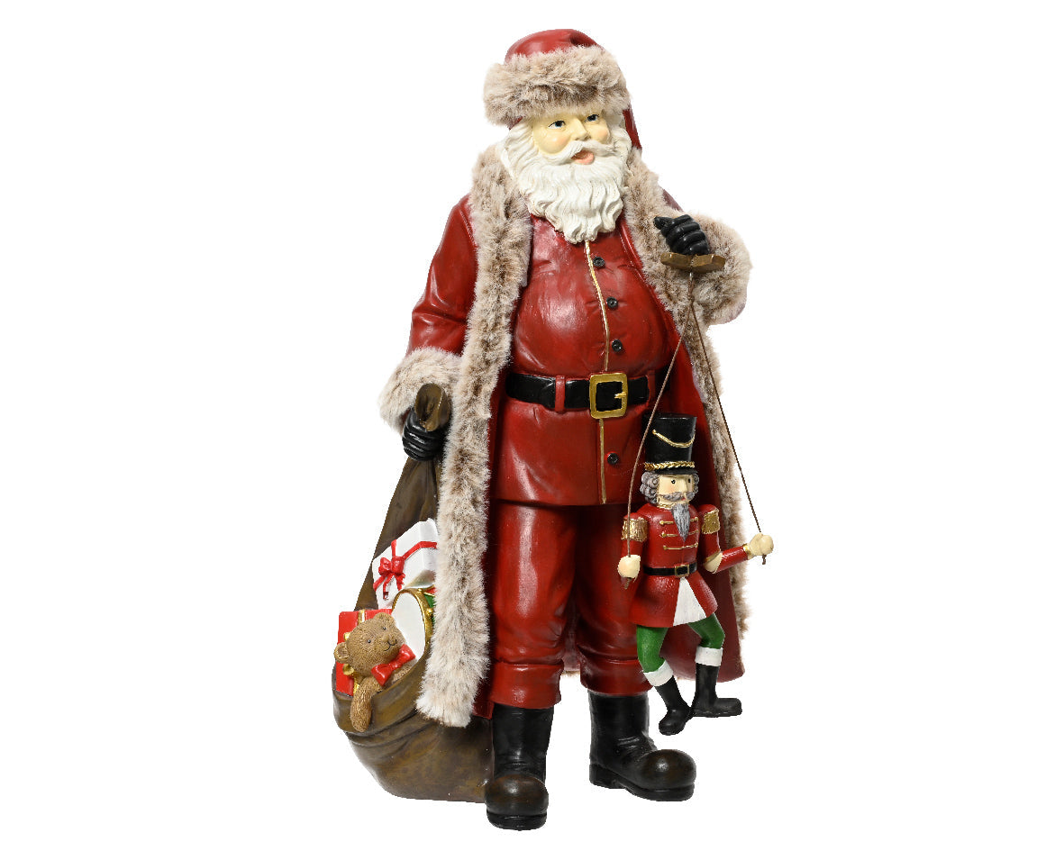 Santa Claus rojo de resina de 38cm