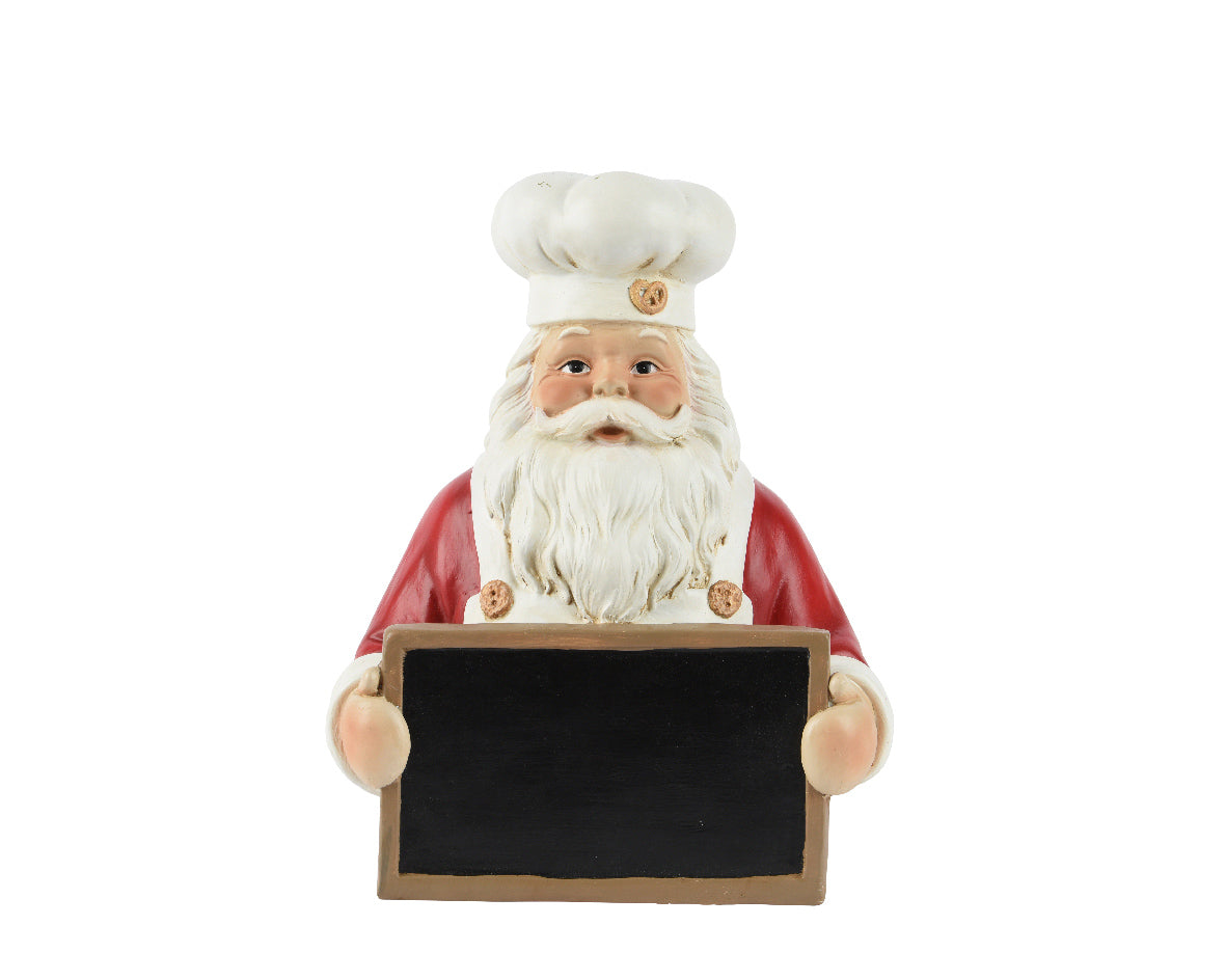 Figura de Santa Cocinero con pizarra de 30cm