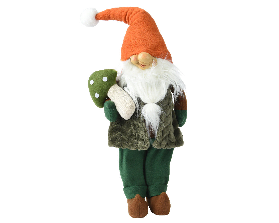 Imprescindibles navideños de poliéster multicolor con gnomos 60 cm
