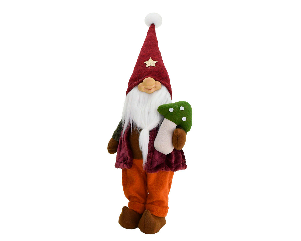 Gnomo de poliéster con decoración navideña de 60cm