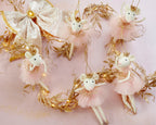 Ornamento de navidad ratoncitas bailarinas rosa de 19cm