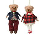 Oso Tedd Azul y  de poliéster adornos navideños 18 cm