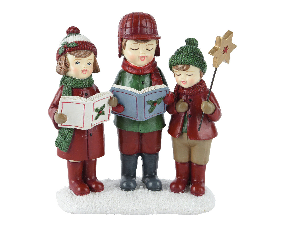 Figuras de niños de navidad cantando de 17cm