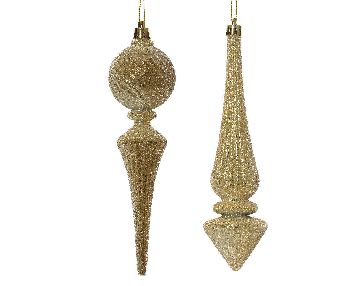 Ornamento de navidad dorado de 19cm