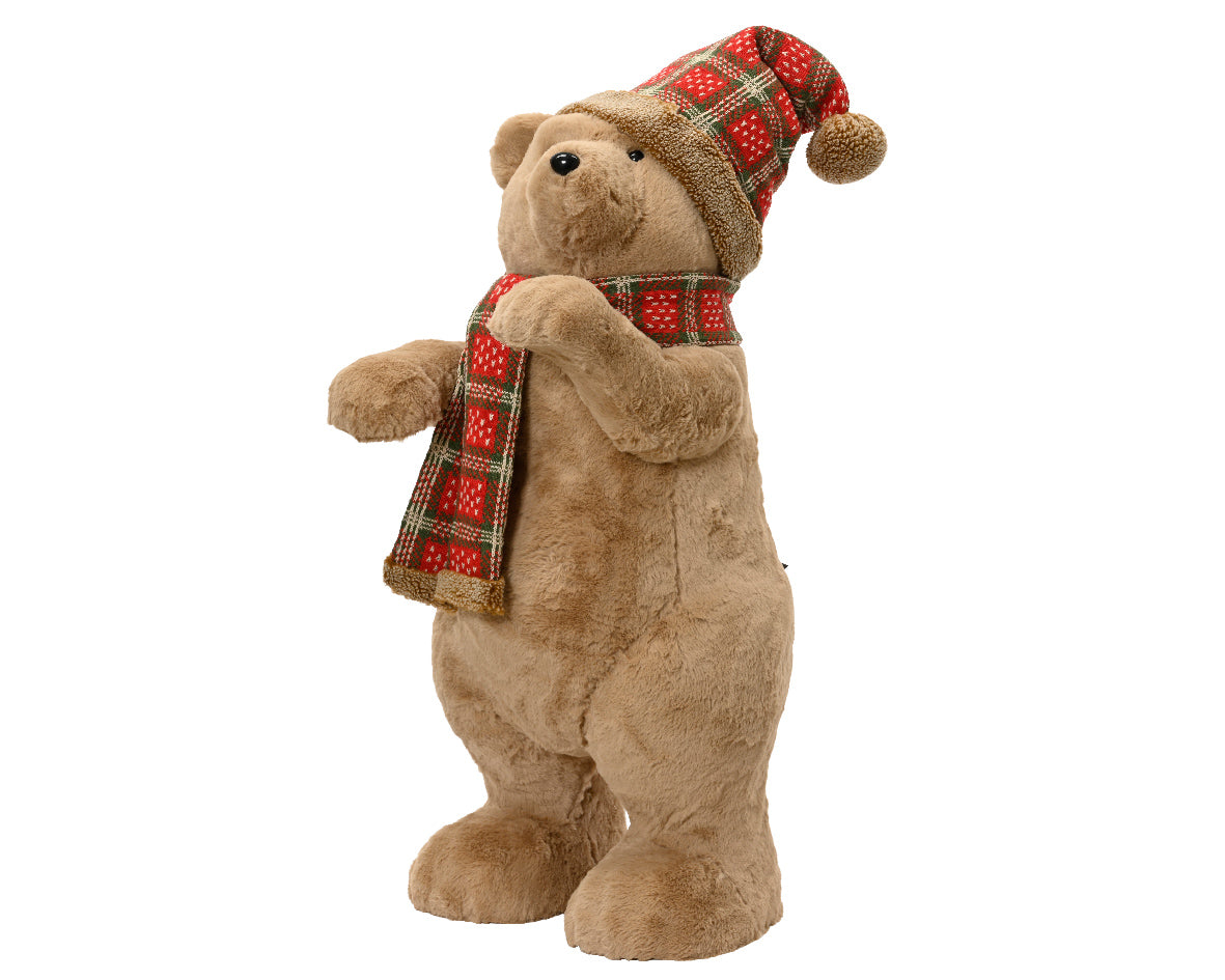 Figura de peluche de oso de navidad de 90cm