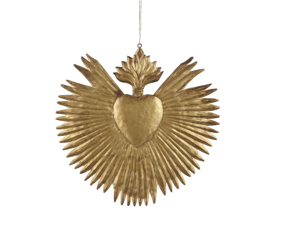 Ornamento de Navidad de Sagrado Corazón metalico de 24cm
