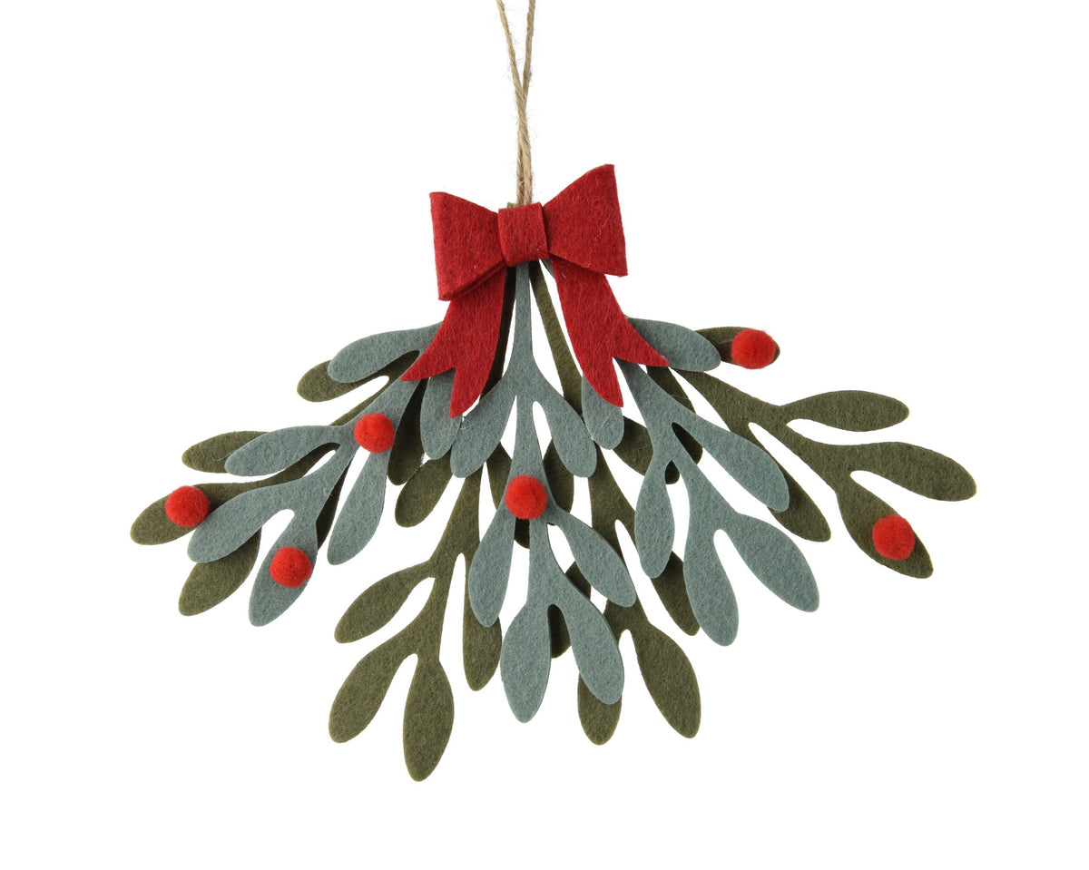 537663-Adorno colgante hoja verde de fieltro 19 cm-navidad-envio-canarias