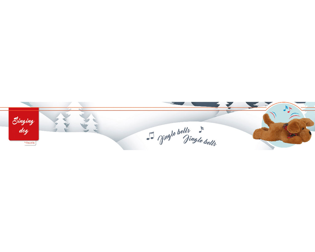 Peluche de perro de navidad de 18cm