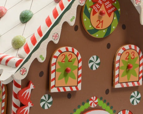 Calendario de adviento navidad casa de jengibre