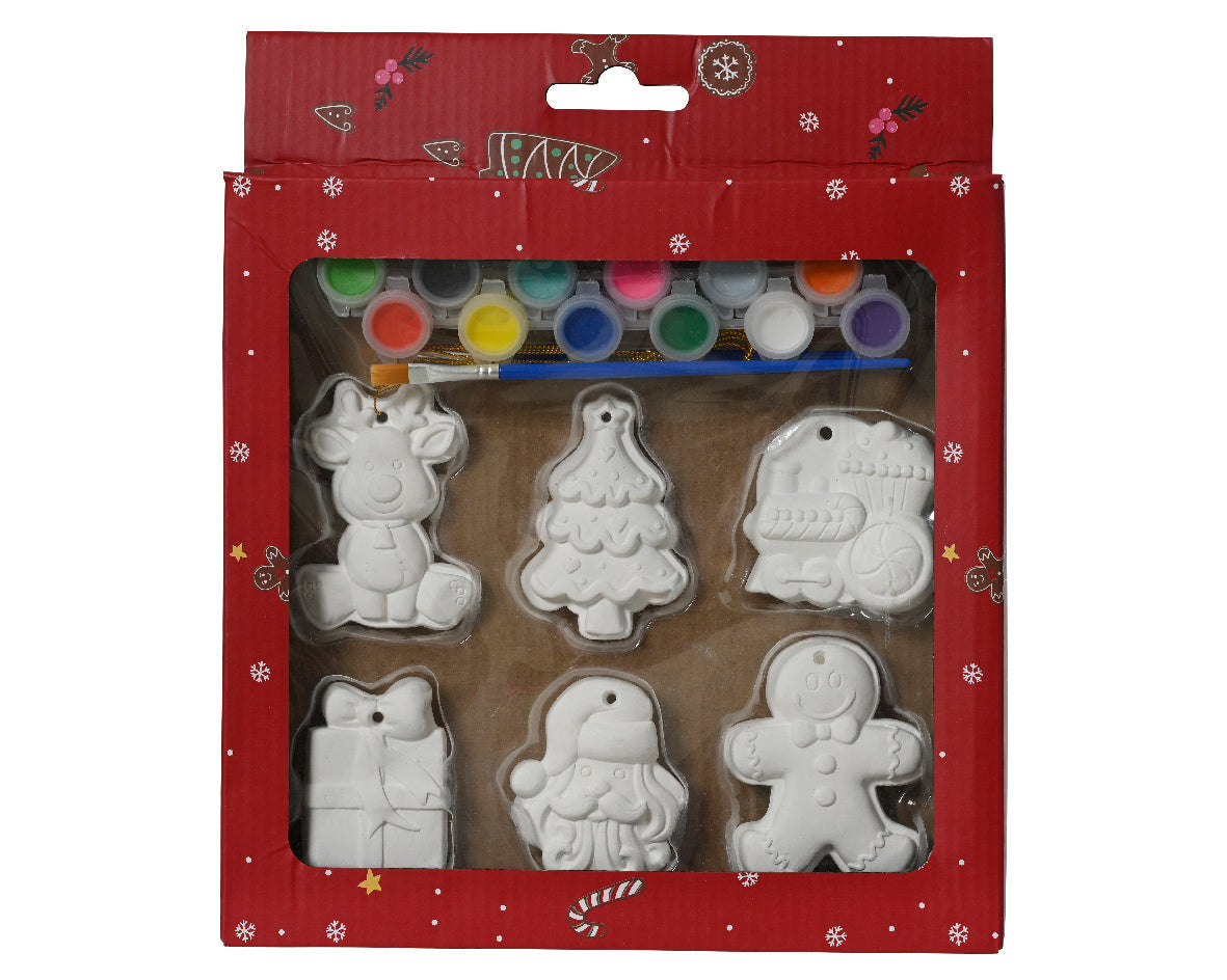 Kit DIY pinta y colorea para niños de ornamento de navidad