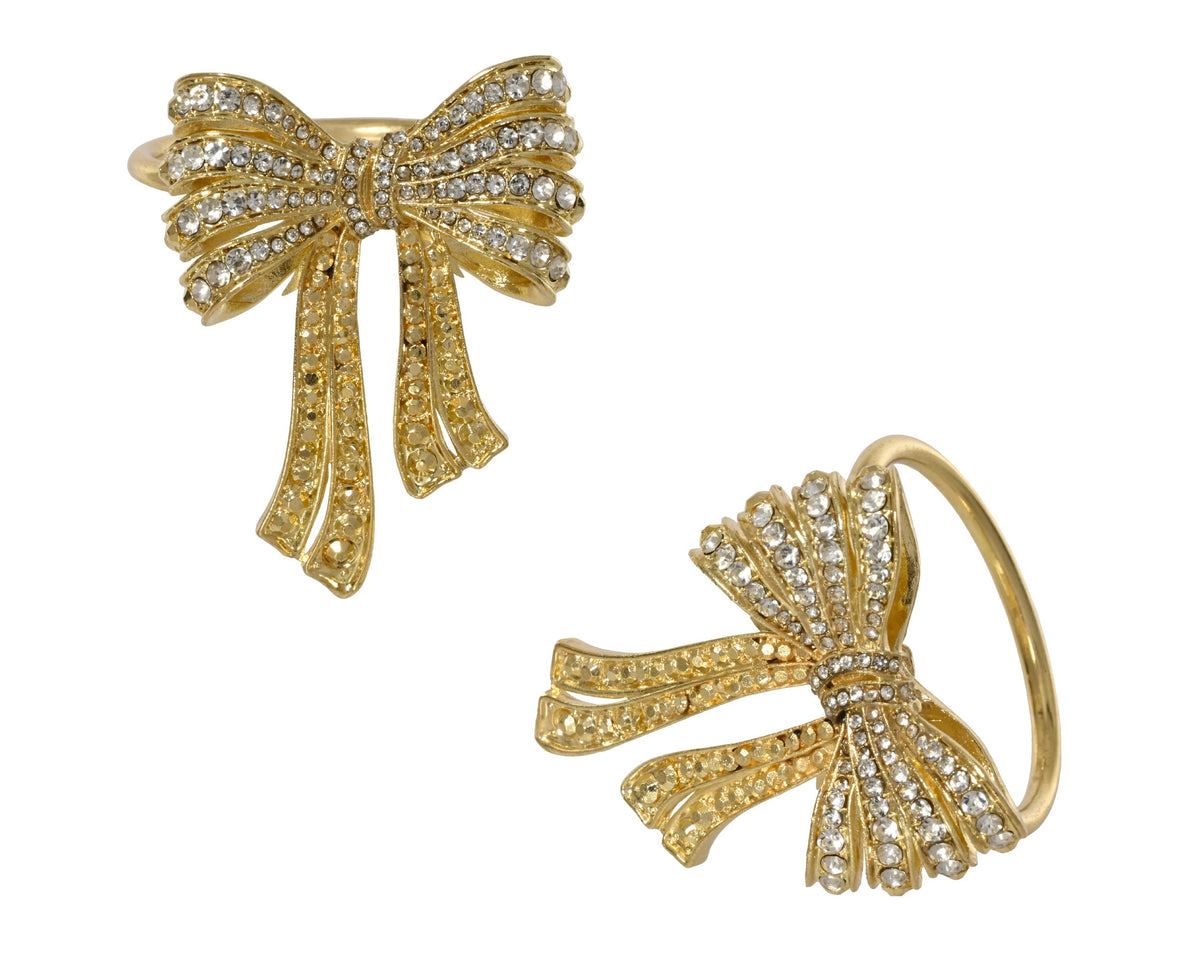 601156-Servilletero Lazo Dorado 5 x 5 cm-navidad-envio-canarias