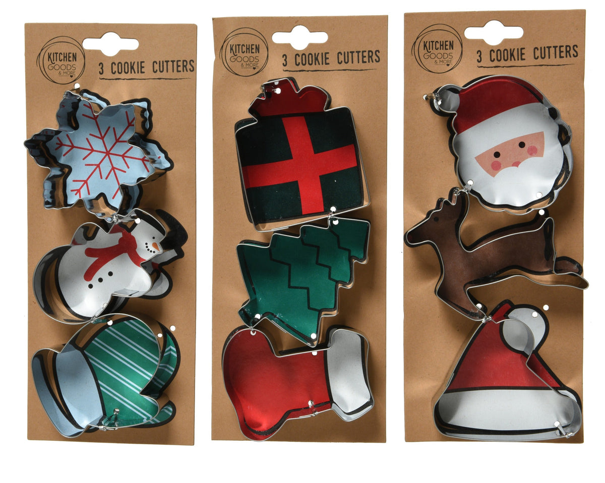 607670-Juego de cortadores de galletas Figuras navideñas de acero inoxidable 9 piezas-navidad-envio-canarias