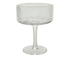 Copa de espumoso de cristal vintage con borde dorado núm. 292